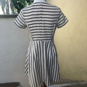 Anthropologie Dresses - ETWO Gray and Ivory Striped Dress Size Small Anthropologie Dresses - ETWO Gray and Ivory Striped Dress Size Small